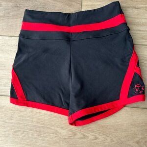 Lunar Body High Waist Retro Shorts - Black and Red